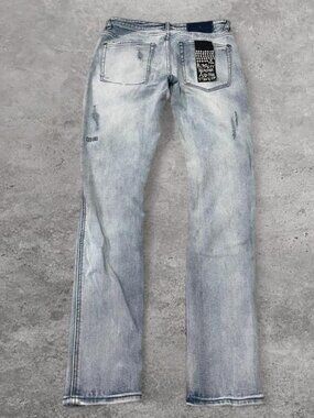 Ksubi blue denim skinny Jeans Distressed Mens 31 x 32